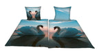 Partner Bettwäsche 4tlg. Schwanenpaar 135x200 cm (80x80 cm)  100% Baumwolle