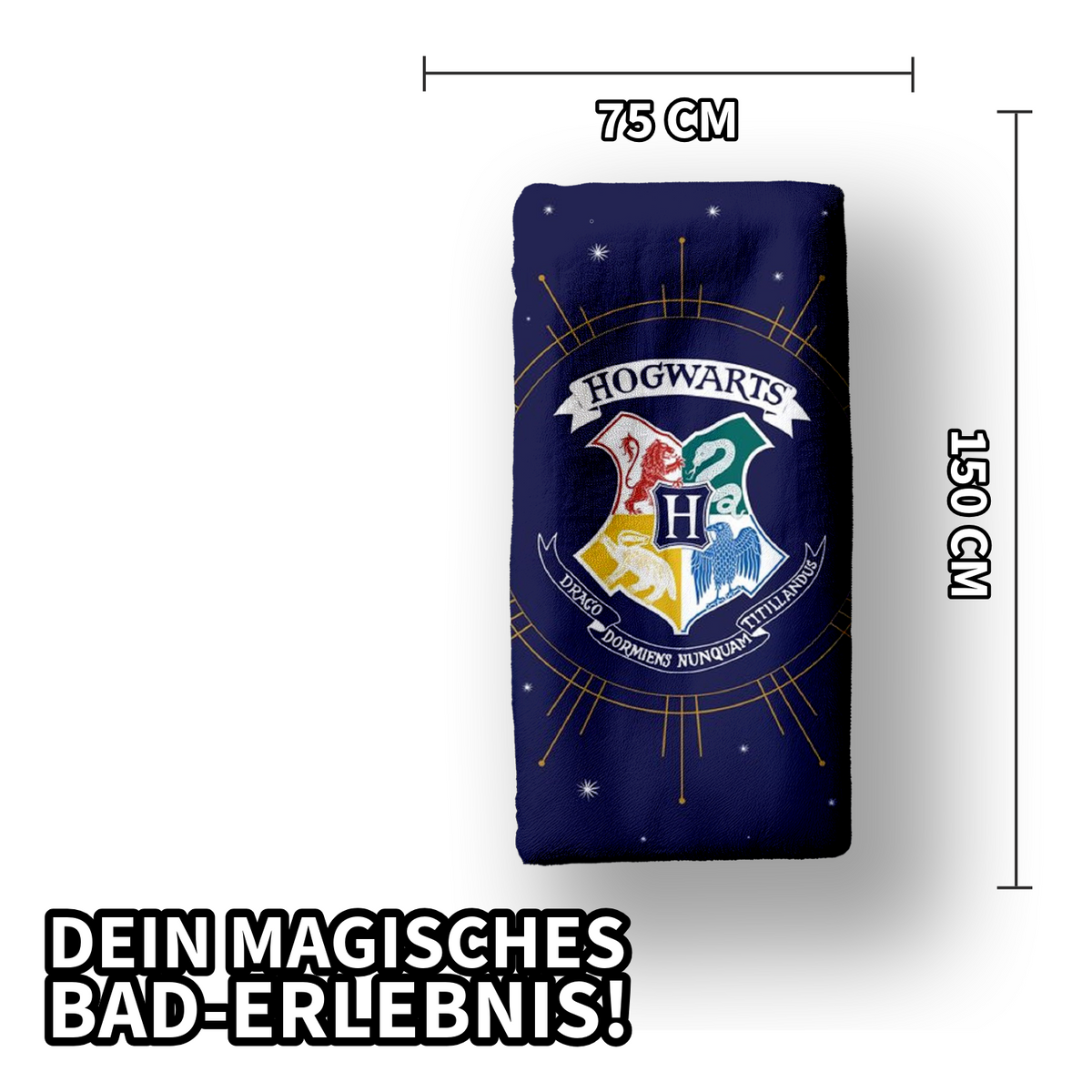 Harry Potter Hogwarts Wappen Duschtuch Strandtuch Badetuch  75 x 150 cm