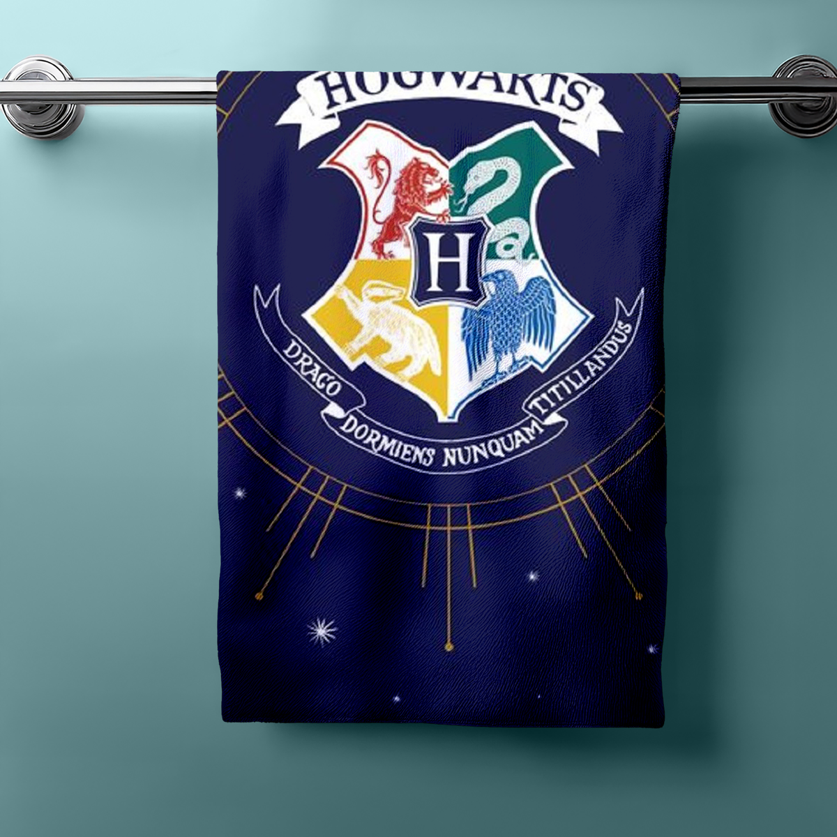 Harry Potter Hogwarts Wappen Duschtuch Strandtuch Badetuch  75 x 150 cm