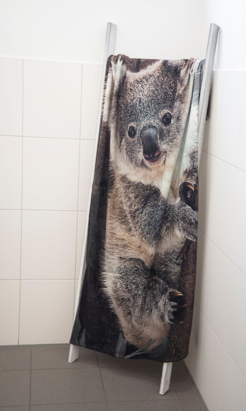 Velourstuch Duschtuch Badetuch Strandtuch mit Koala 75 x 150cm