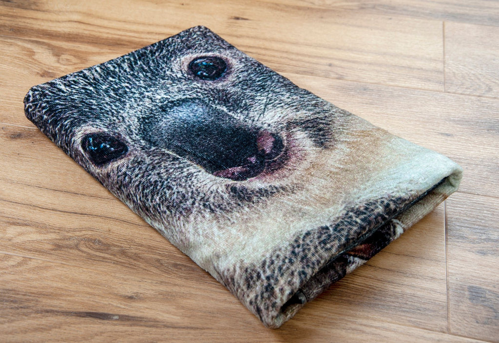 Velourstuch Duschtuch Badetuch Strandtuch mit Koala 75 x 150cm