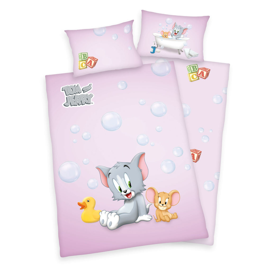 Herding baby bed linen Tom and Jerry 100x135 cm pink