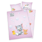 Herding baby bed linen Tom and Jerry 100x135 cm pink