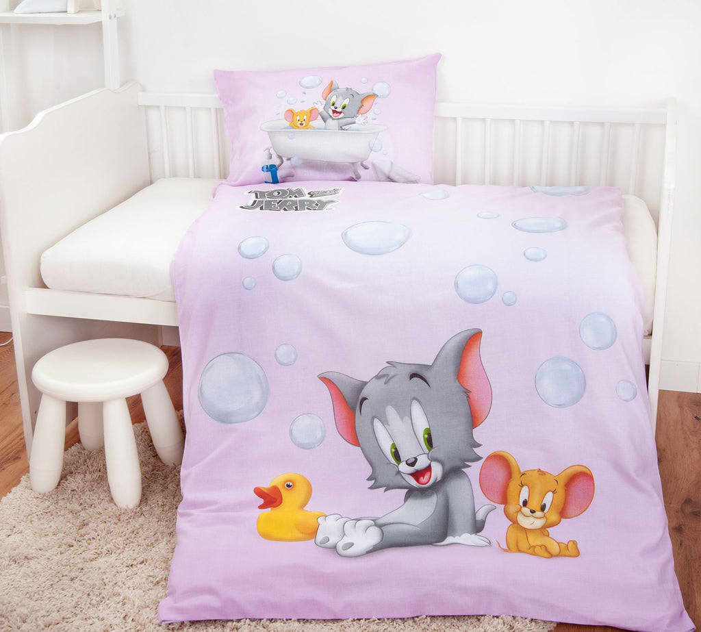 Herding baby bed linen Tom and Jerry 100x135 cm pink