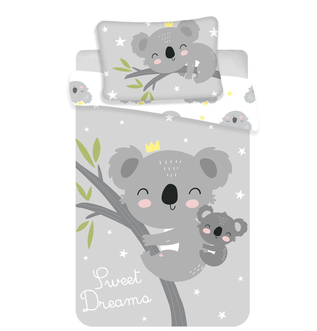 Baby Bettwäsche mit Koala 100x135 cm 40x60 cm 100% Baumwolle