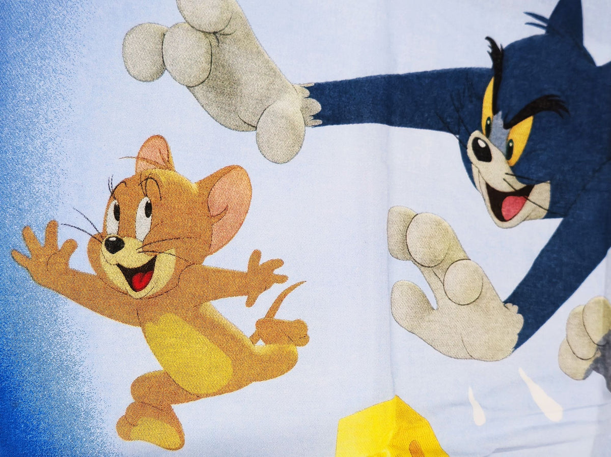 Nahaufnahme vom Design mit Tom & Jerry von der Herding Bettwäsche Tom and Jerry 135x200 cm + 80x80 cm 100% Baumwolle