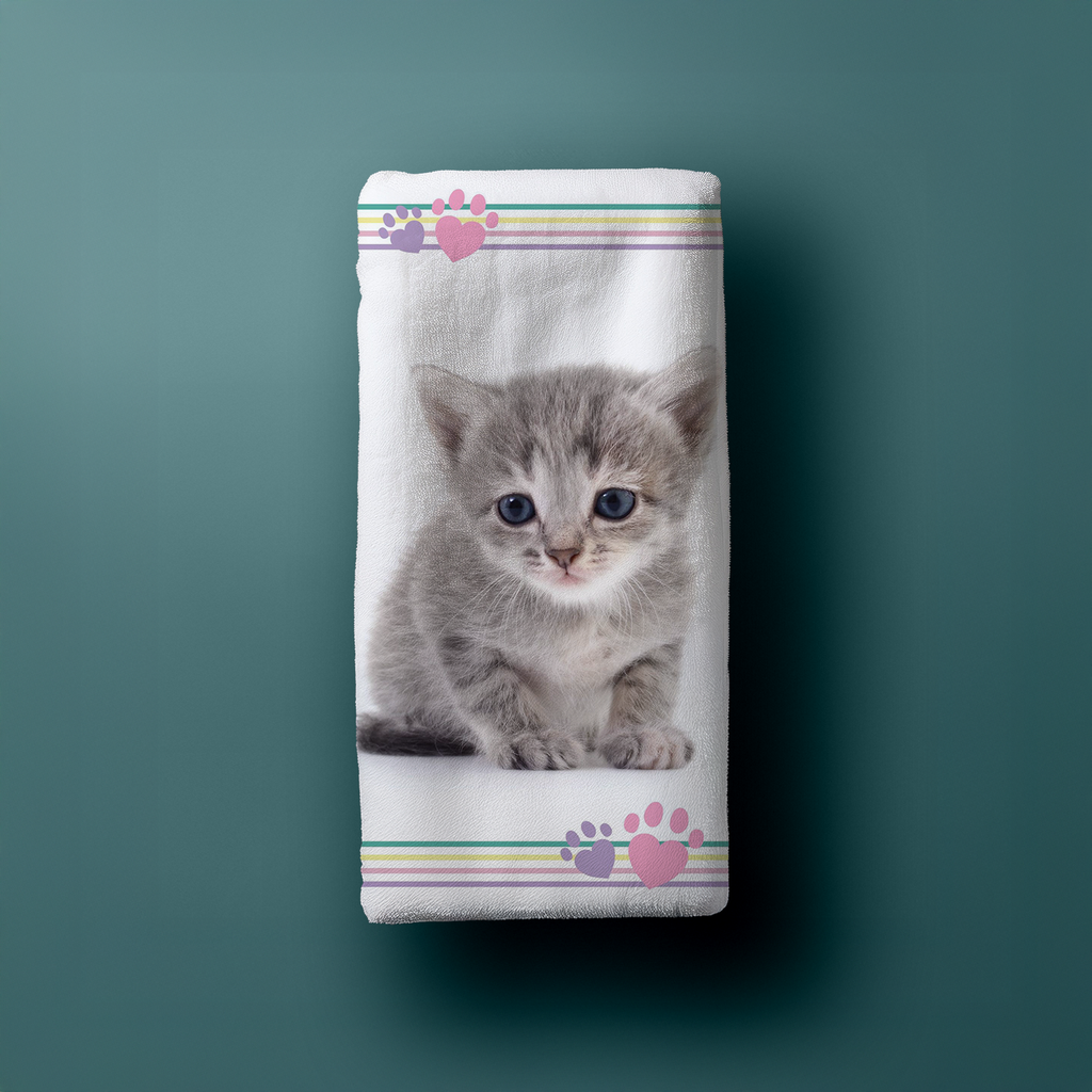 Duschtuch Badetuch Handtuch Strandtuch mit Katze 70 x 140cm