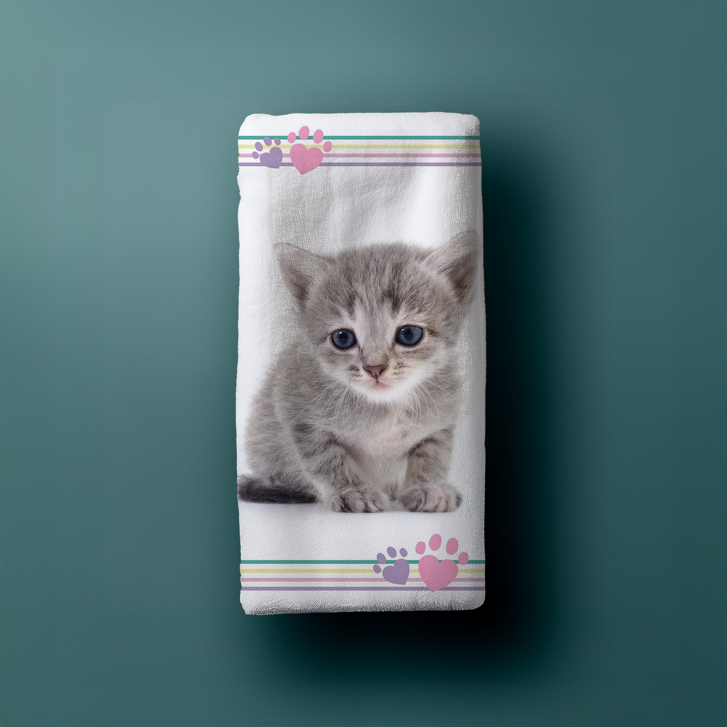 Duschtuch Badetuch Handtuch Strandtuch mit Katze 70 x 140cm