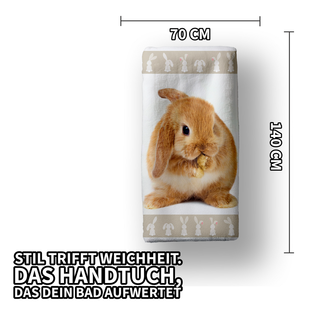 Duschtuch Badetuch Strandtuch mit Hase Kaninchen 70 x 140cm