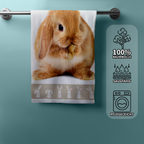 Duschtuch Badetuch Strandtuch mit Hase Kaninchen 70 x 140cm