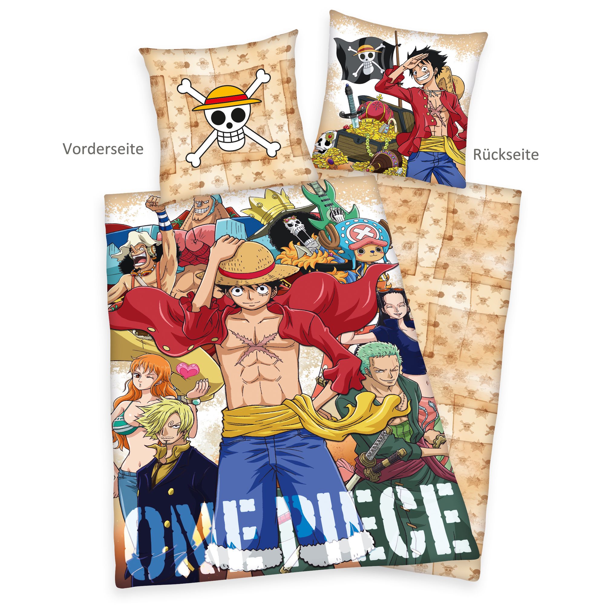 Bettwäsche Set One Piece 80 x 80 und 135 x 200 cm