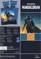 Star Wars Wende Bettwäsche Set The Mandalorian 2 tlg. 135 x 200 cm 80 x 80cm