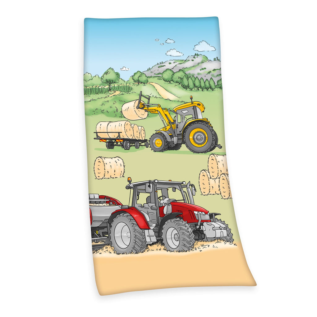 Trecker Velourstuch Duschtuch Badetuch Handtuch Strandtuch Traktor 75 x 150 cm