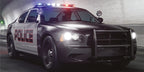 Shower towel, bath towel, hand towel, beach towel, police car design, 70 x 140 cm
