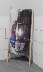 Shower towel, bath towel, hand towel, beach towel, police car design, 70 x 140 cm