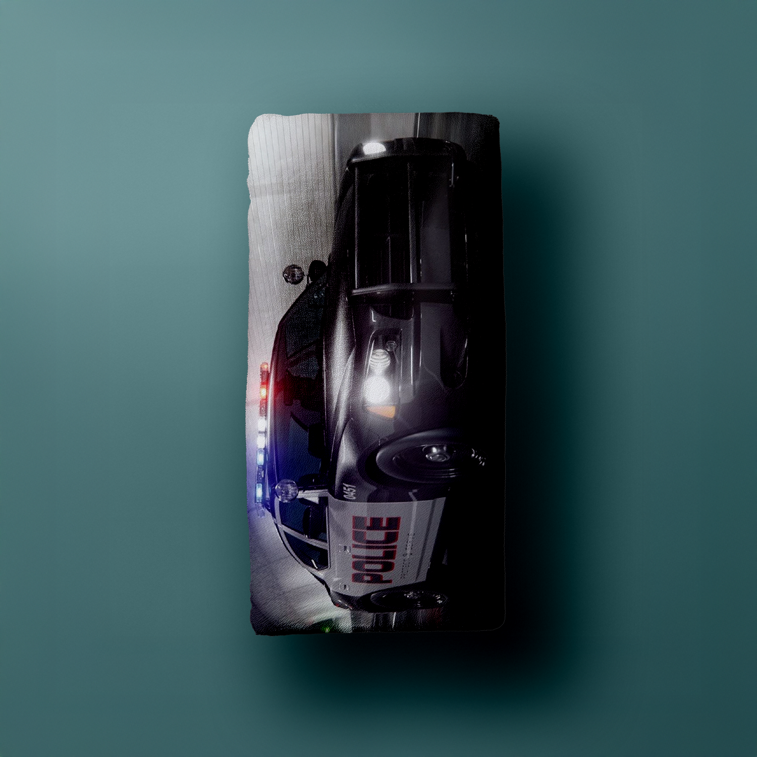 Shower towel, bath towel, hand towel, beach towel, police car design, 70 x 140 cm