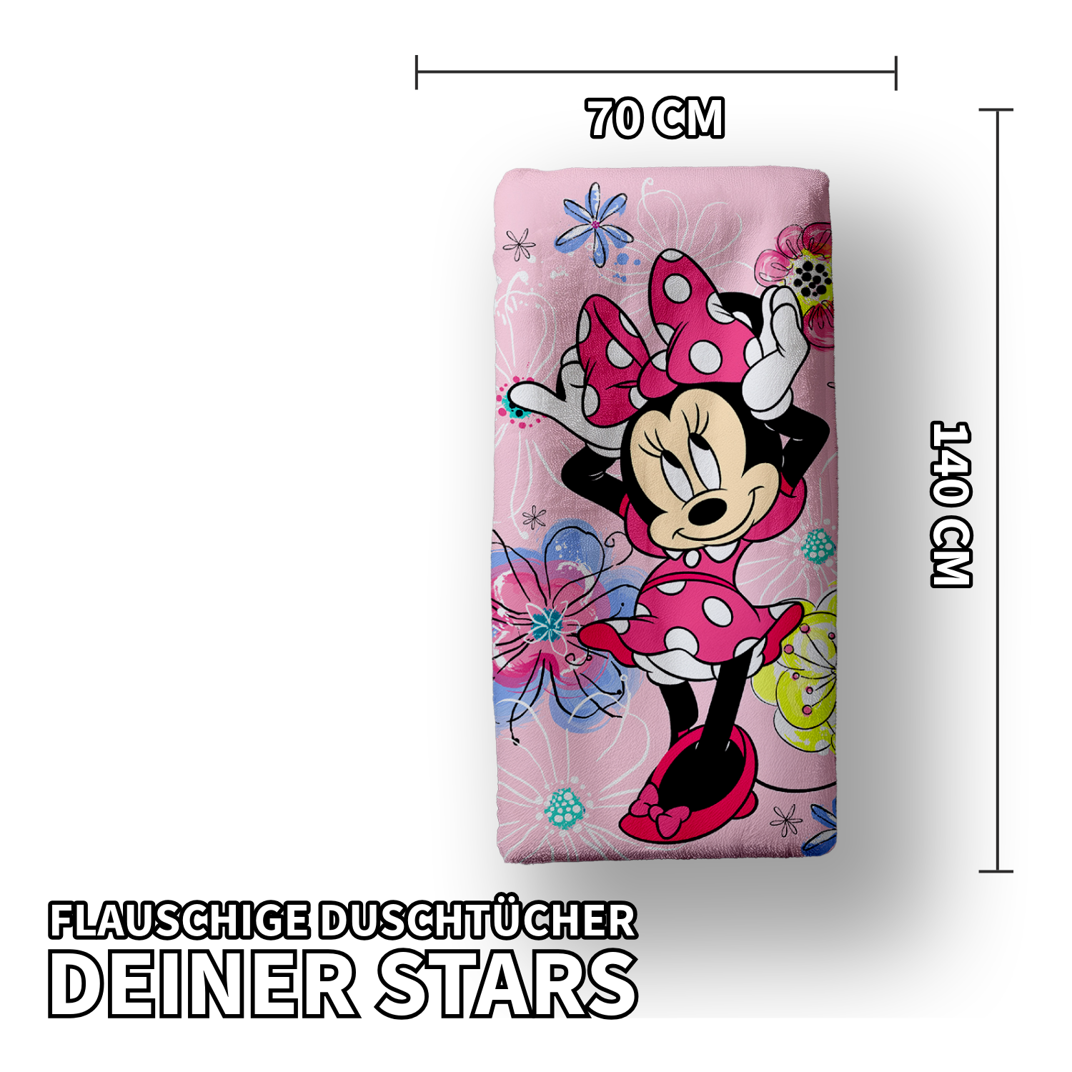 Disney Minnie Mouse Duschtuch Strandtuch Badetuch  70 x 140 cm