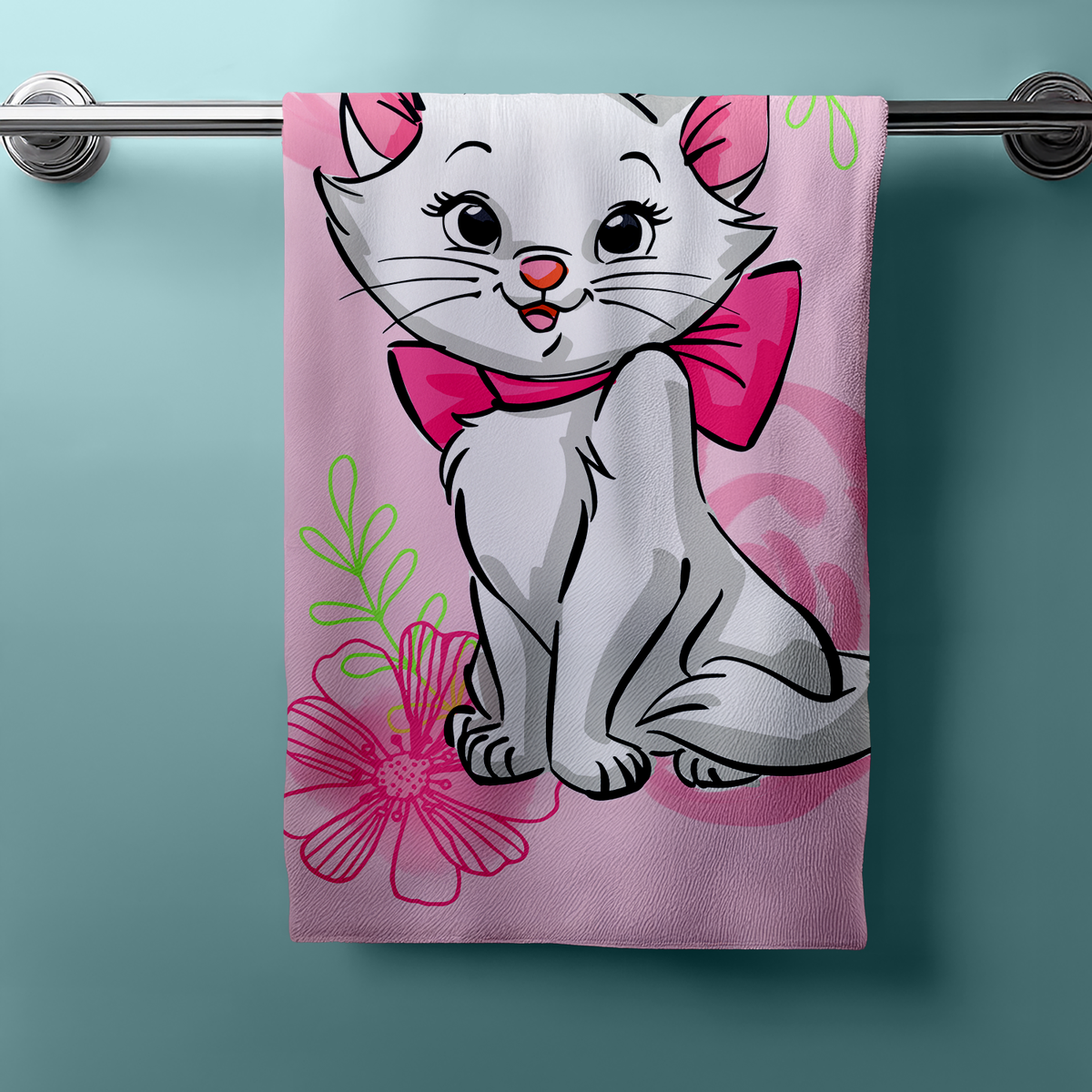 Disney Aristocats Marie Duschtuch Badetuch Strandtuch 70 x 140cm