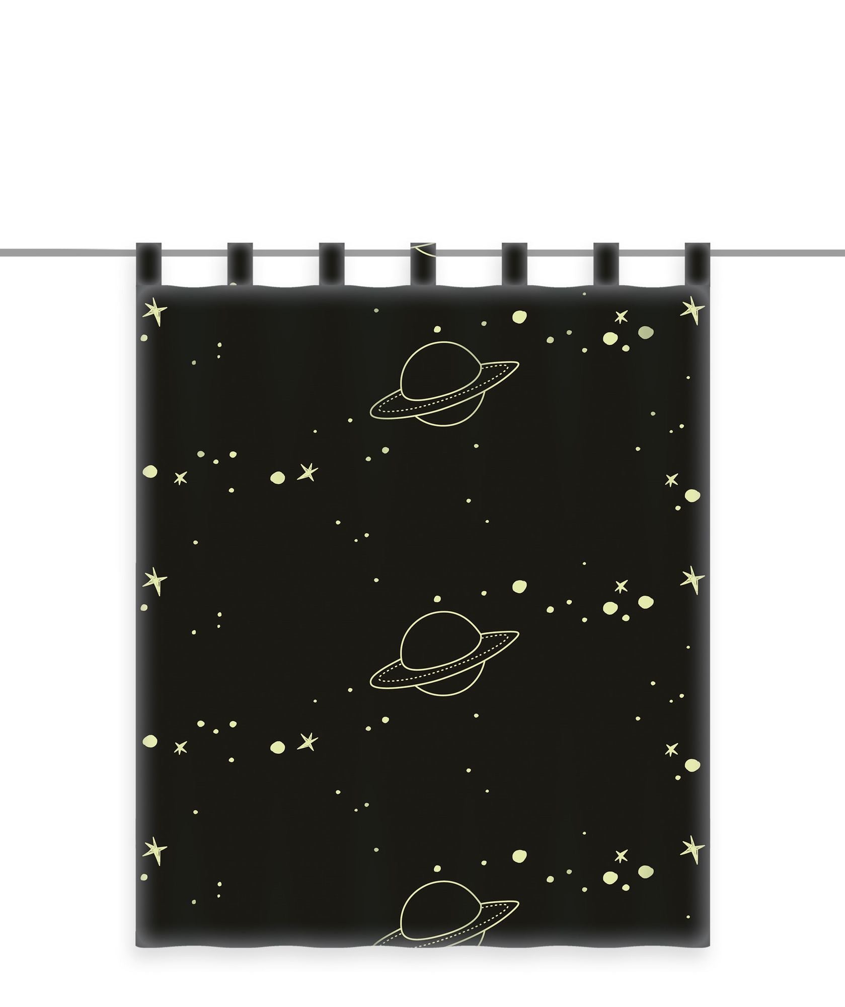 Gardine Vorhang Fertiggardine Peppa Pig Wutz Glow in the dark 140 x 160 cm