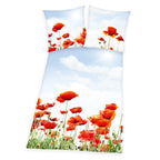 Bettwäsche Set 2 tlg. Mohnblumen 155x220 Übergröße
