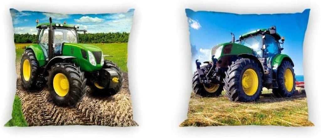 Coussin tracteur décoratif moelleux 40 x 40 cm