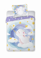 Baby bedding with bunny design, 100x135 cm, 100% cotton