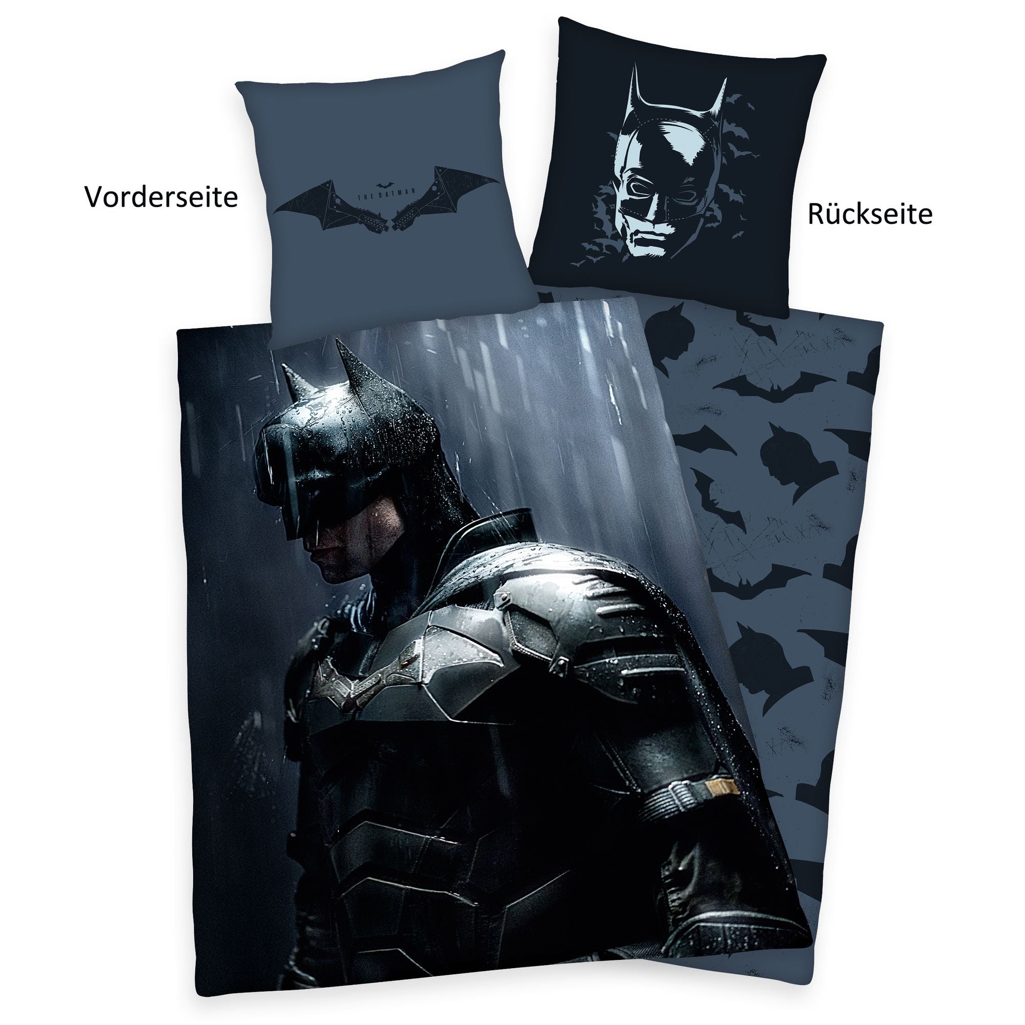 Batman Wende Bettwäsche, 80 x 80 cm + 135 x 200 cm