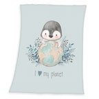 Baby Best Pinguin Microfaser Flauschdecke  75  x 100 cm