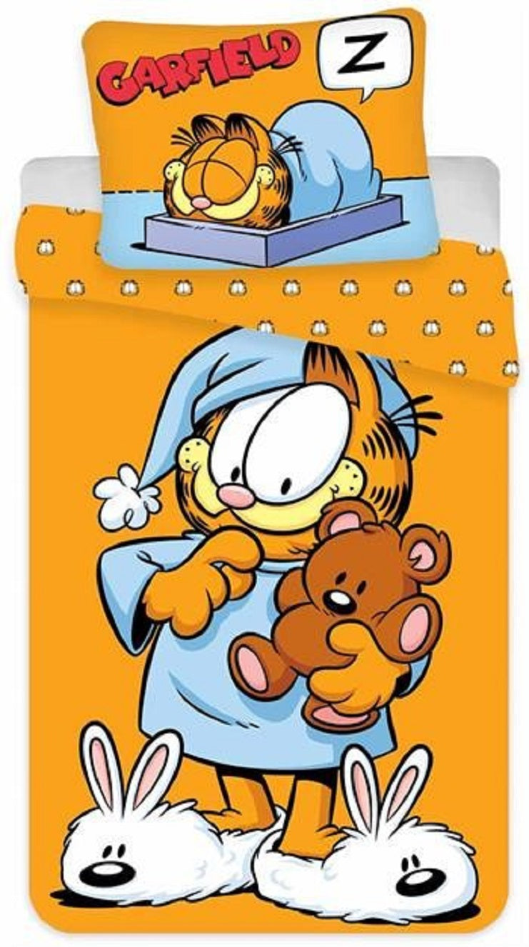 Parure de lit réversible Garfield, 80 x 80 cm + 135 x 200 cm