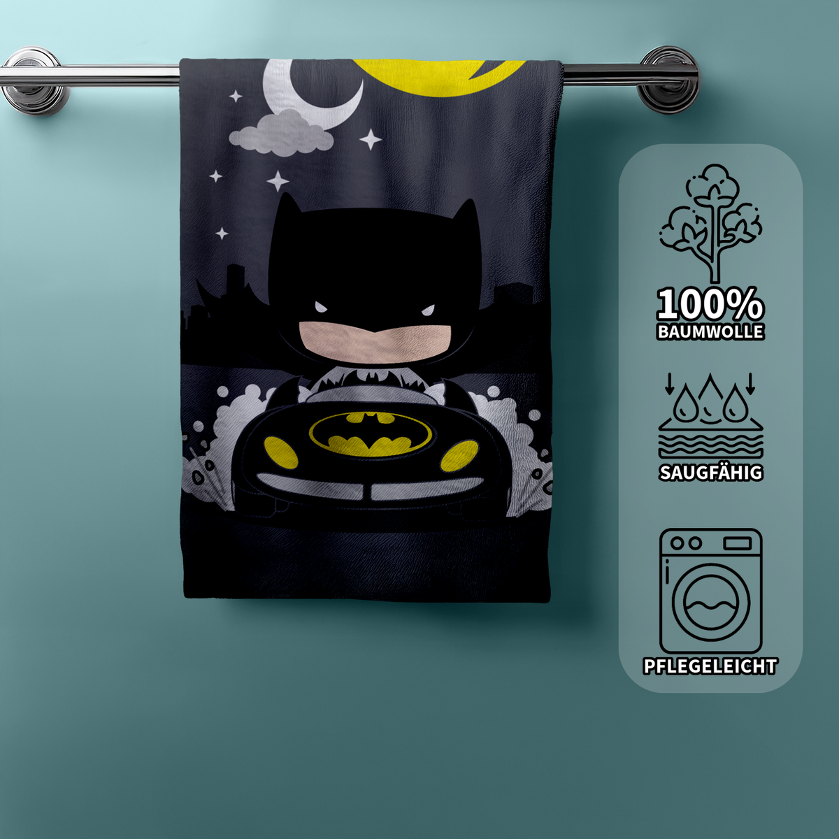 Batman Duschtuch Strandtuch Badetuch  70 x 140 cm