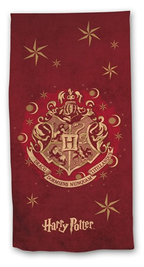 Freigestellte Produktansicht vom Harry Potter Duschtuch Badetuch Strandtuch 70 x 140 cm Rot