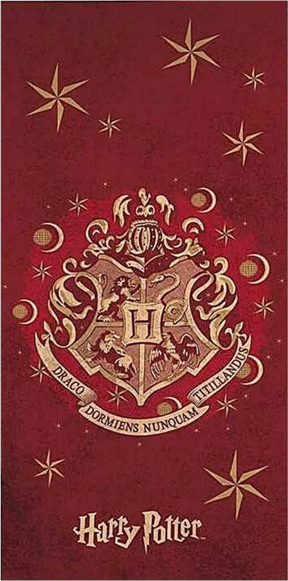 Produktabbildung vom Harry Potter Duschtuch Badetuch Strandtuch 70 x 140 cm Rot