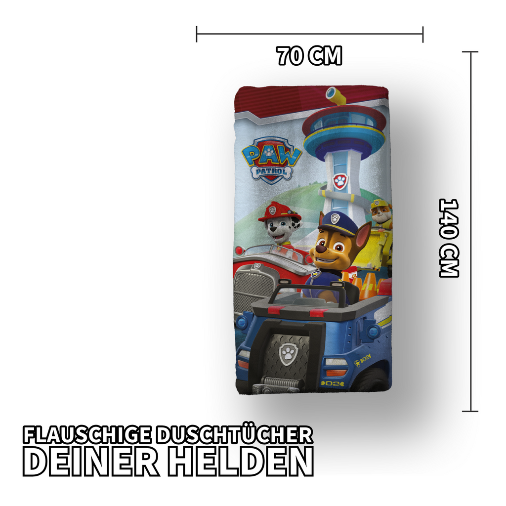 Paw Patrol Duschtuch Badetuch Strandtuch blau 70 x 140cm