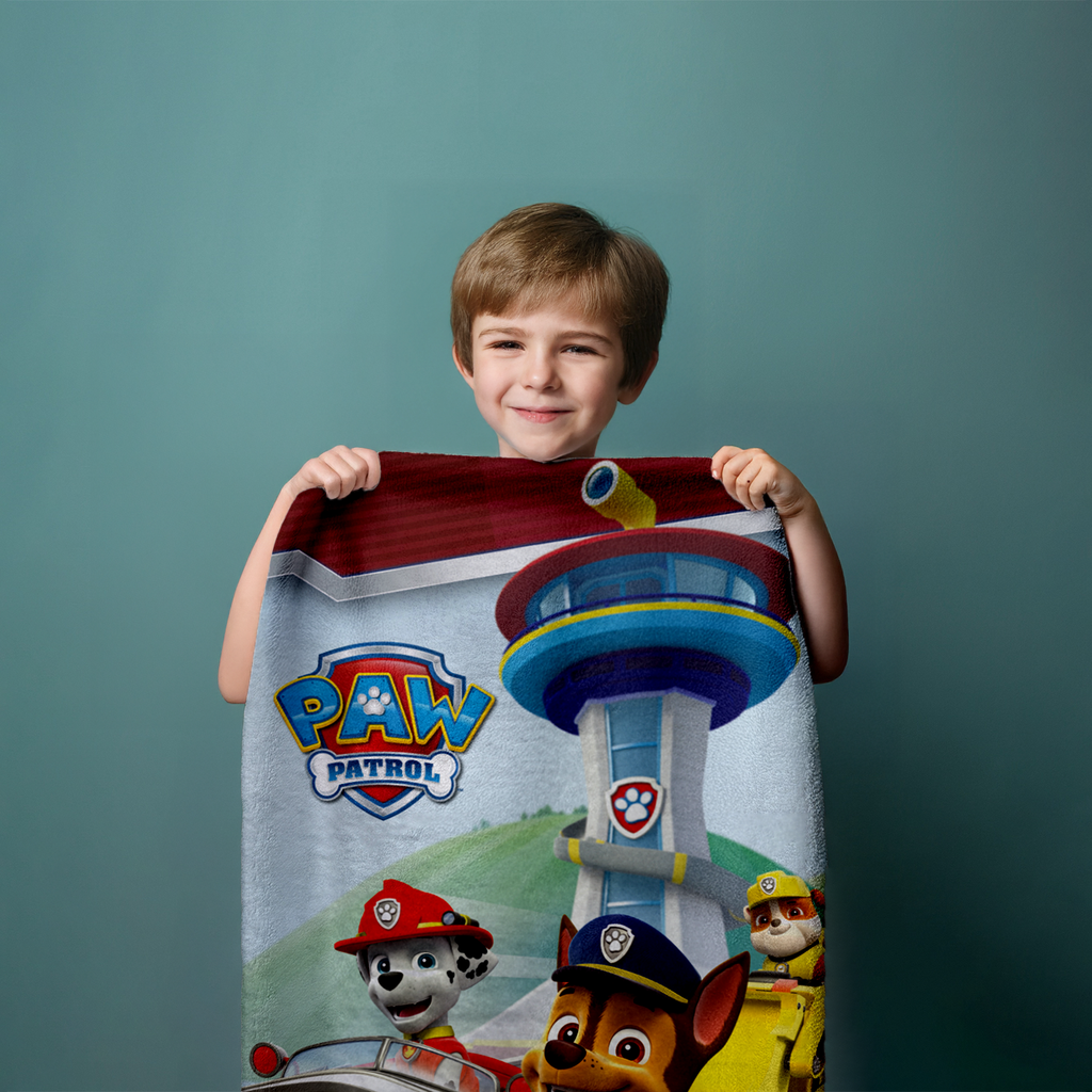Paw Patrol Duschtuch Badetuch Strandtuch blau 70 x 140cm