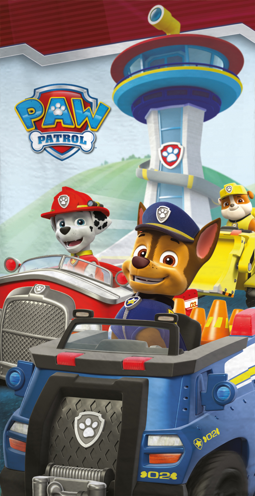 Paw Patrol Duschtuch Badetuch Strandtuch blau 70 x 140cm