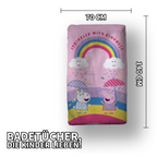 Peppa Pig Wutz Duschtuch Badetuch Strandtuch Velourstuch 70 x 140cm