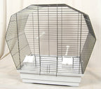 Birdcage/bird home for parakeets, chrome white, 57 cm