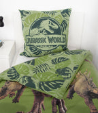 Jurassic World T-Rex Dinosaurier Wende Bettwäsche, 80 x 80 cm + 135 x 200 cm