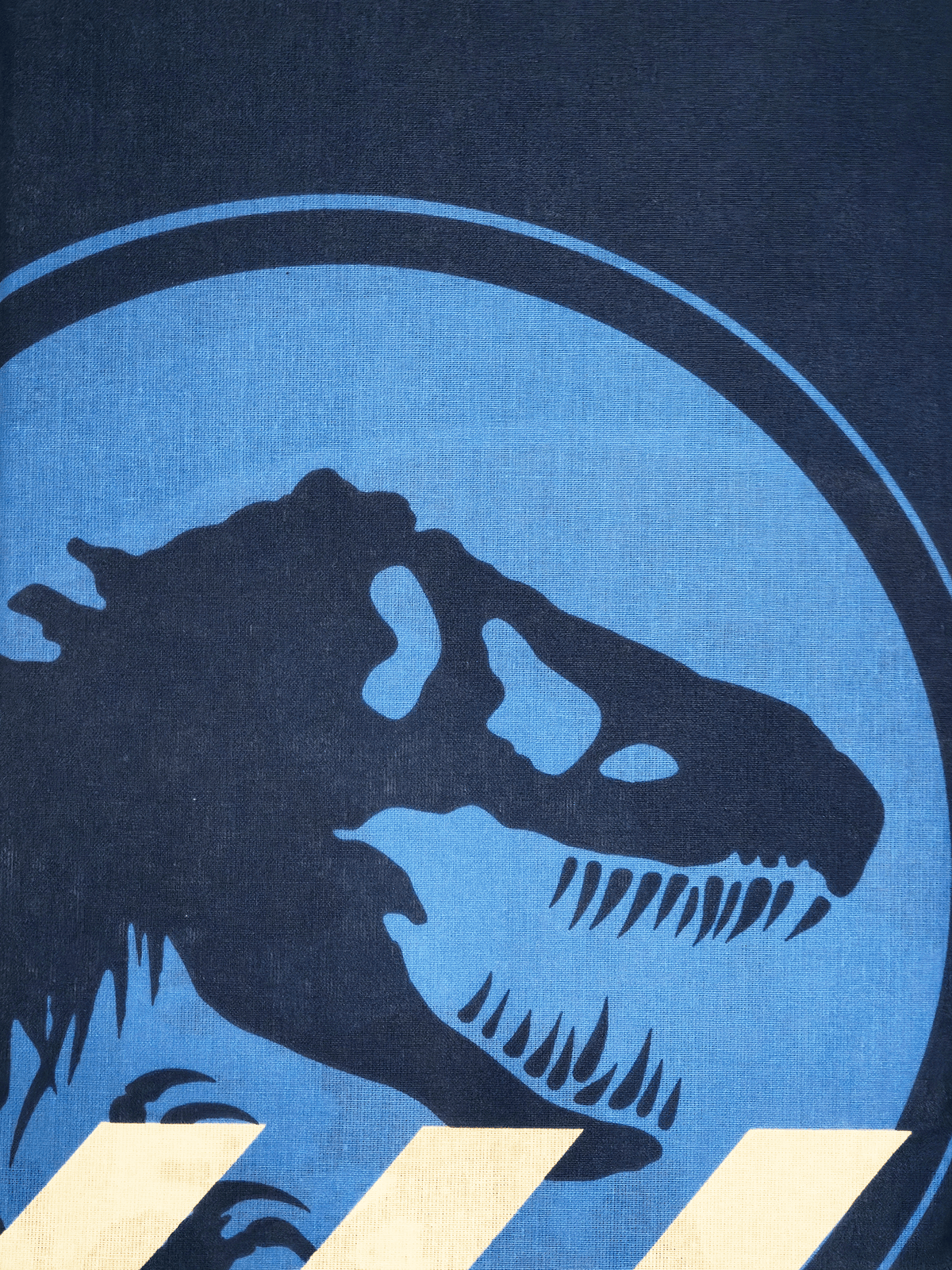 Nahaufnahme des Designs vom Jurassic World T-Rex Dinosaurier Cretaceous Bettwäsche Set 135x200 cm
