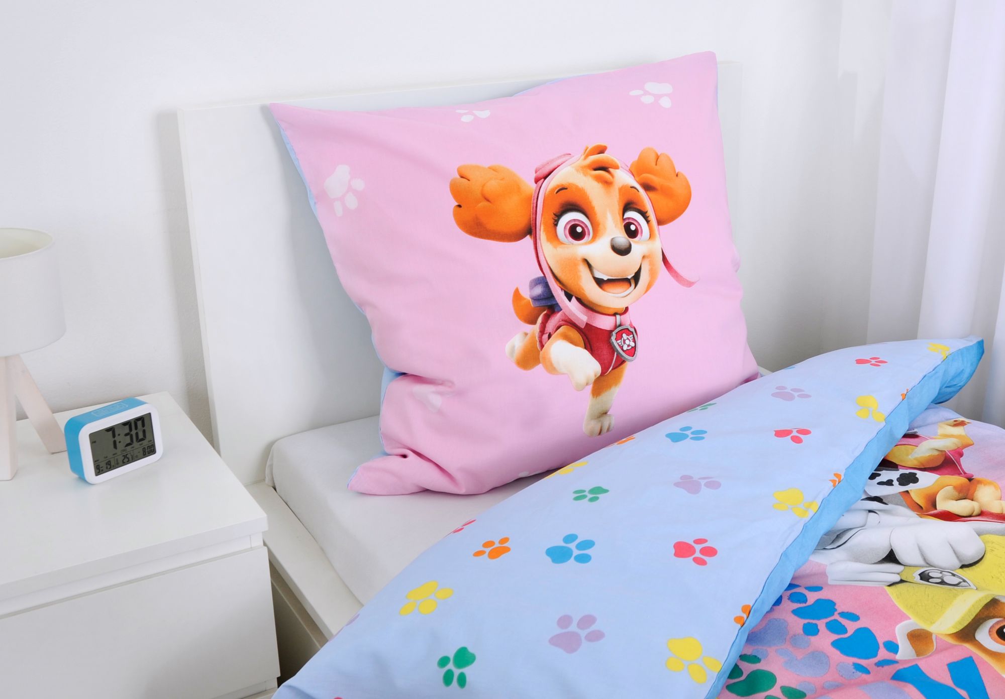 Paw Patrol Think Happy Bettwäsche Set 2 tlg.135x200cm 80x80cm