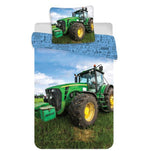 Tractor bedding set with tractor design, 2 pieces, 80 x 80 cm and 135 x 200 cm