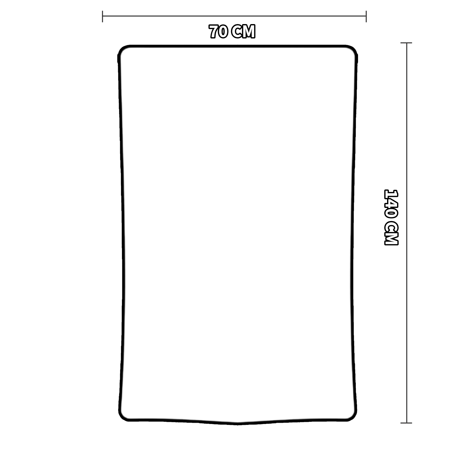 Maße 70 x 140 cm
