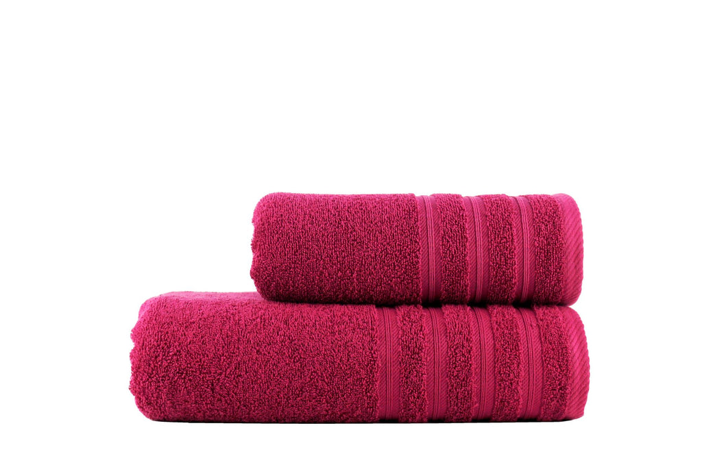 Frottier Handtuch Set Viva 2 tlg. 50x100 und 70x140cm berry