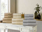 Frottier Handtuch Set Moda 2 tlg. 50x100 und 70x140cm beige
