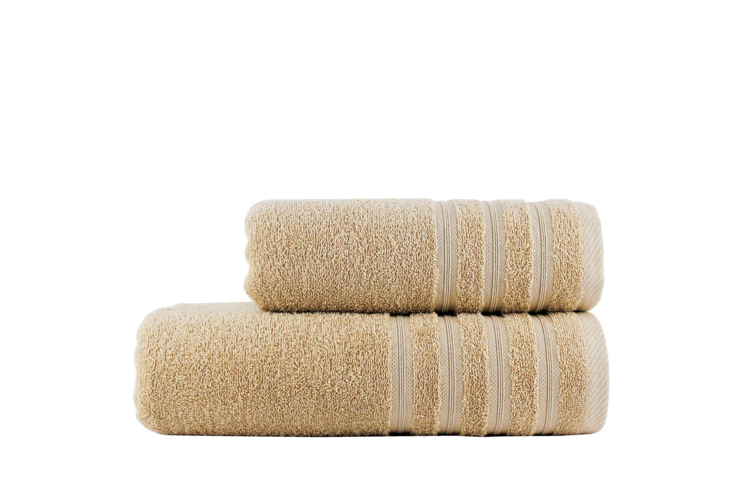 Frottier Handtuch Set Viva 2 tlg. 50x100 und 70x140cm beige