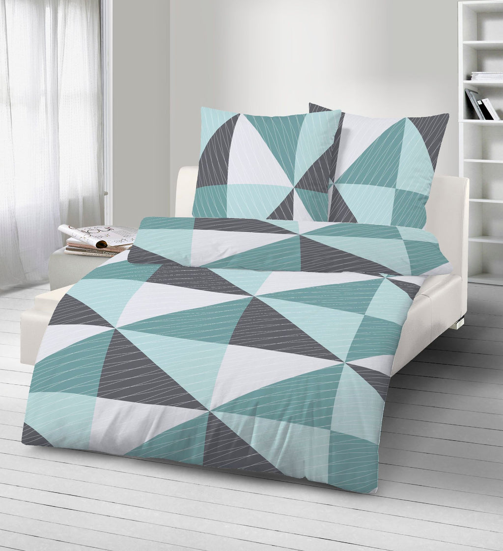Fein Biber Bettwäsche Dreiecke mint 155 x 220 cm Übergröße