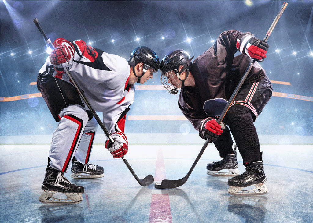 Kuscheldecke Eishockey Hockey Microfaser Flauschdecke 100  x 140 cm