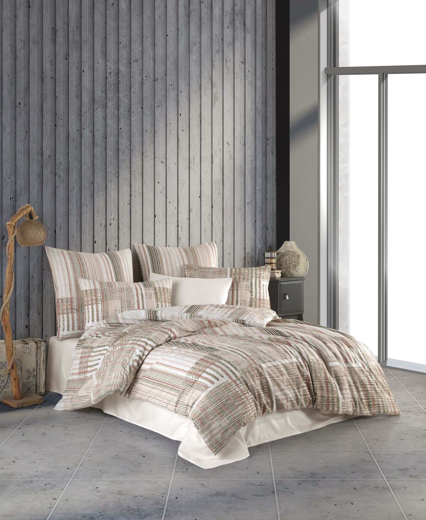 Renforce Wende Bettwäsche beige Spencer 135 x 200 cm  80 x 80 cm