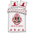 Harry Potter Reversible Bedding Set, Hogwarts Crest, 2-Piece, 135 x 200 cm, 80 x 80 cm 