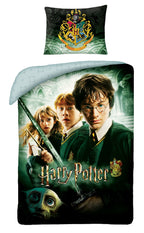 Harry Potter Wende Bettwäsche Hogwarts Wappen 2tlg 135 x 200 cm 80 x 80 cm
